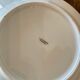 Set of 6 hollow plates in white and gold porcelain