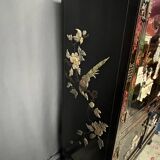 Chinoiserie-style cabinet. Inlaid with steatite, jade, marble, and ivory.