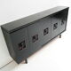 XXL black brutalist sideboard, Belgium 1960’s
