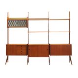 Teak system bookcase, Norwegian design, 1960s, production: Blindheim Mobelf