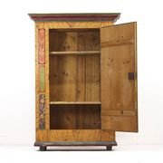 Rustic Farmhouse Antique Original Folk Art Painted Bridal Cabinet