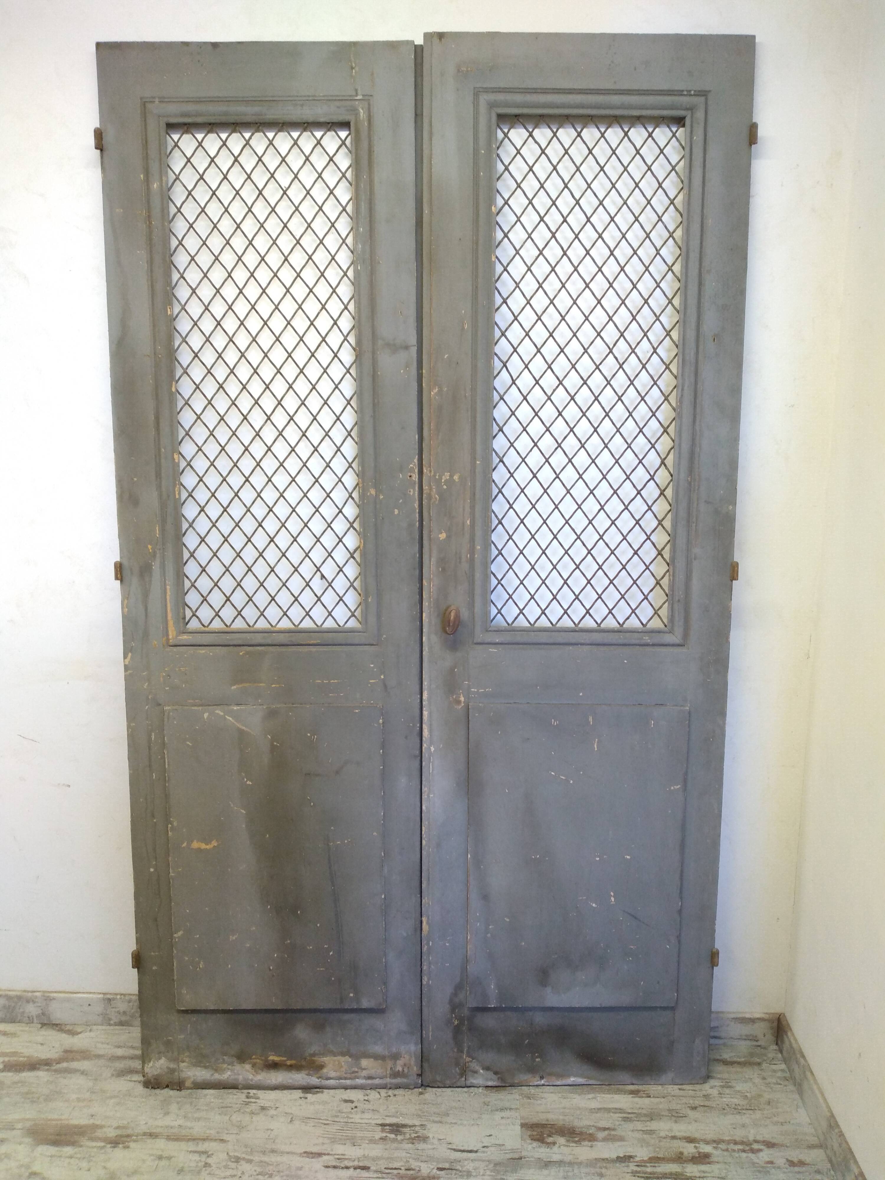 Double old mesh door