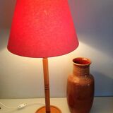 Varnished pine lamp Scandinavian style / vintage 60s-70s