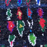Moroccan carpet Boucherouite colored - 128 x 226 cm