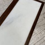 Oak console with white marble top 1970