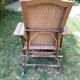 Antique wicker and hazel chaise longue