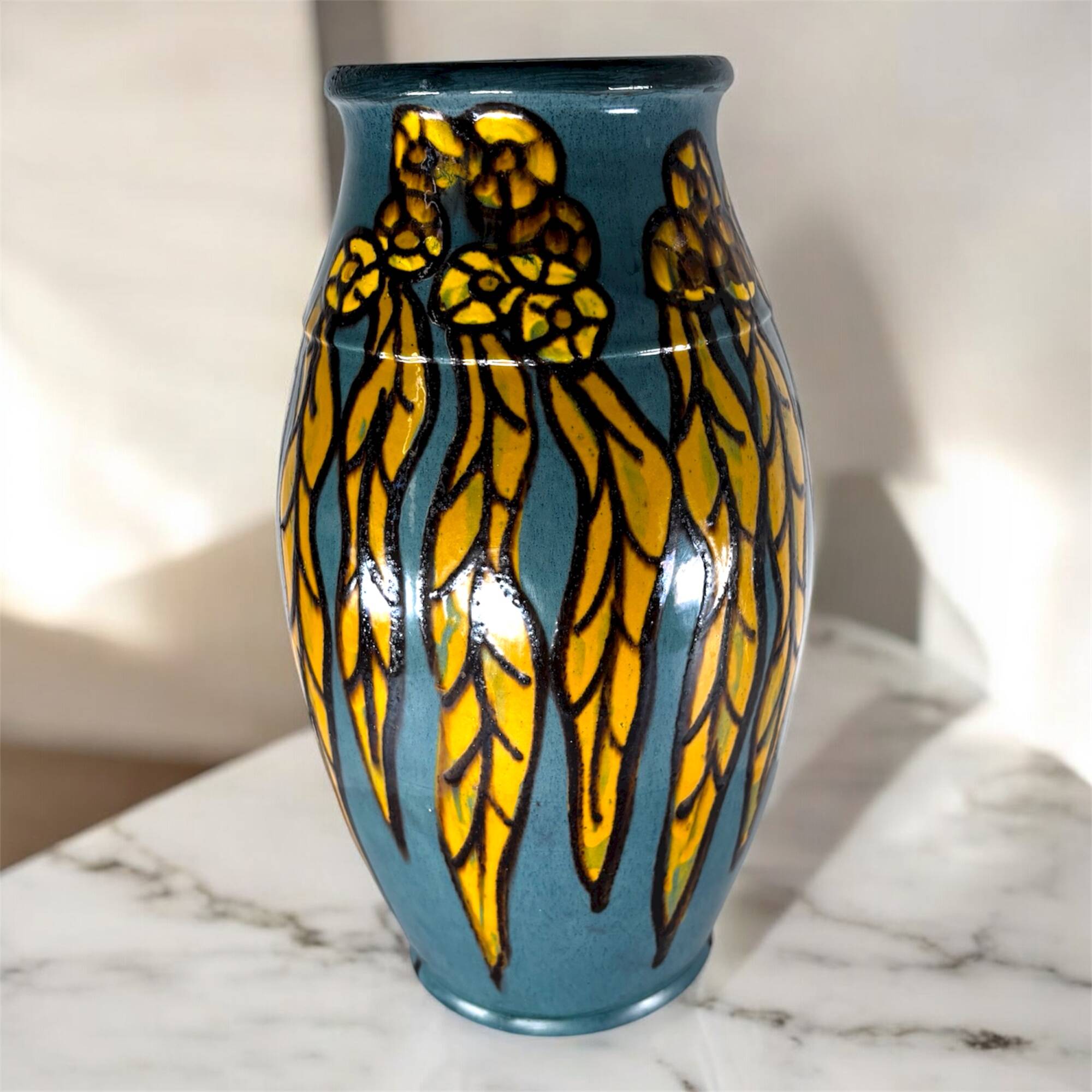 Art Deco ceramic vase, France, Emile Simonod, SISPA, 1930