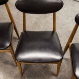 6 Teak chairs with oval back