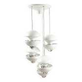 Lustre en cascade de l'ère spatiale par Klaus Hempel pour Kaiser Leuchten, Allemagne, 1972