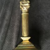 Bronze lamp foot fluted barrel with capitals