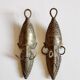 Duo de masques africains bronze