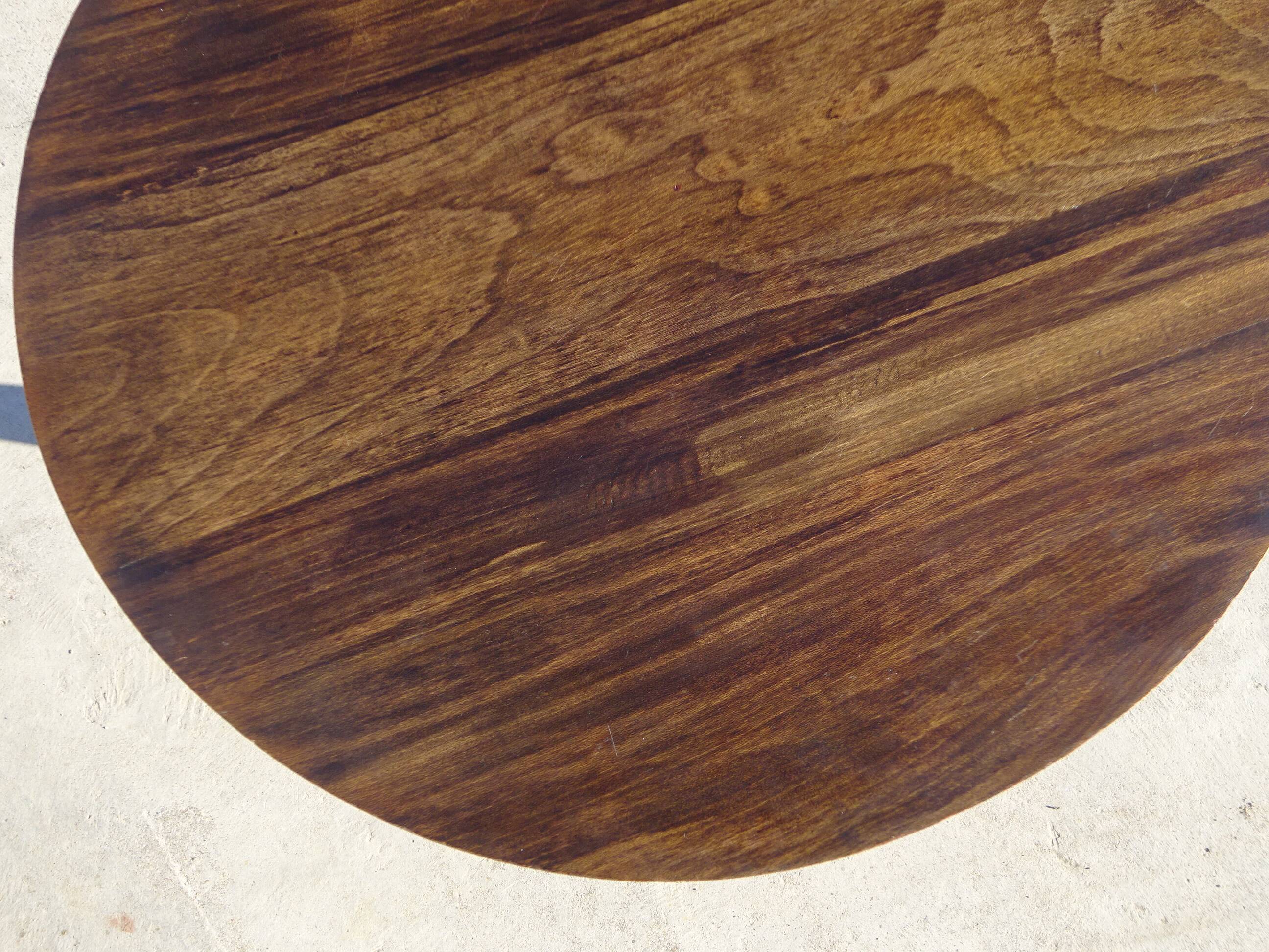Solid wood pedestal table, Ø60cm
