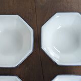 Set de 4 assiettes creuses octogonales par Johnson Brothers