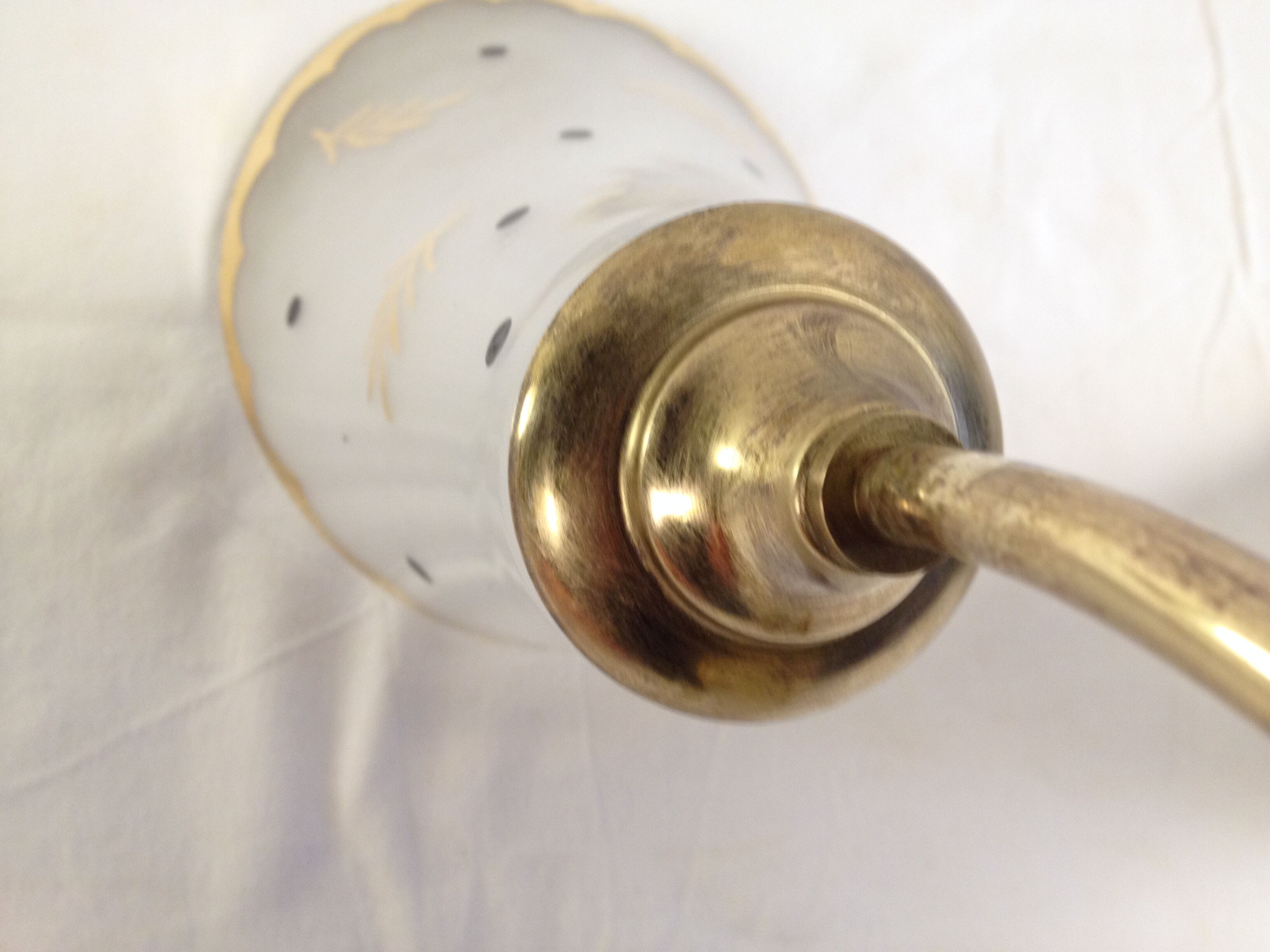 Tulip wall lamp 50s, Vintage, glass and brass