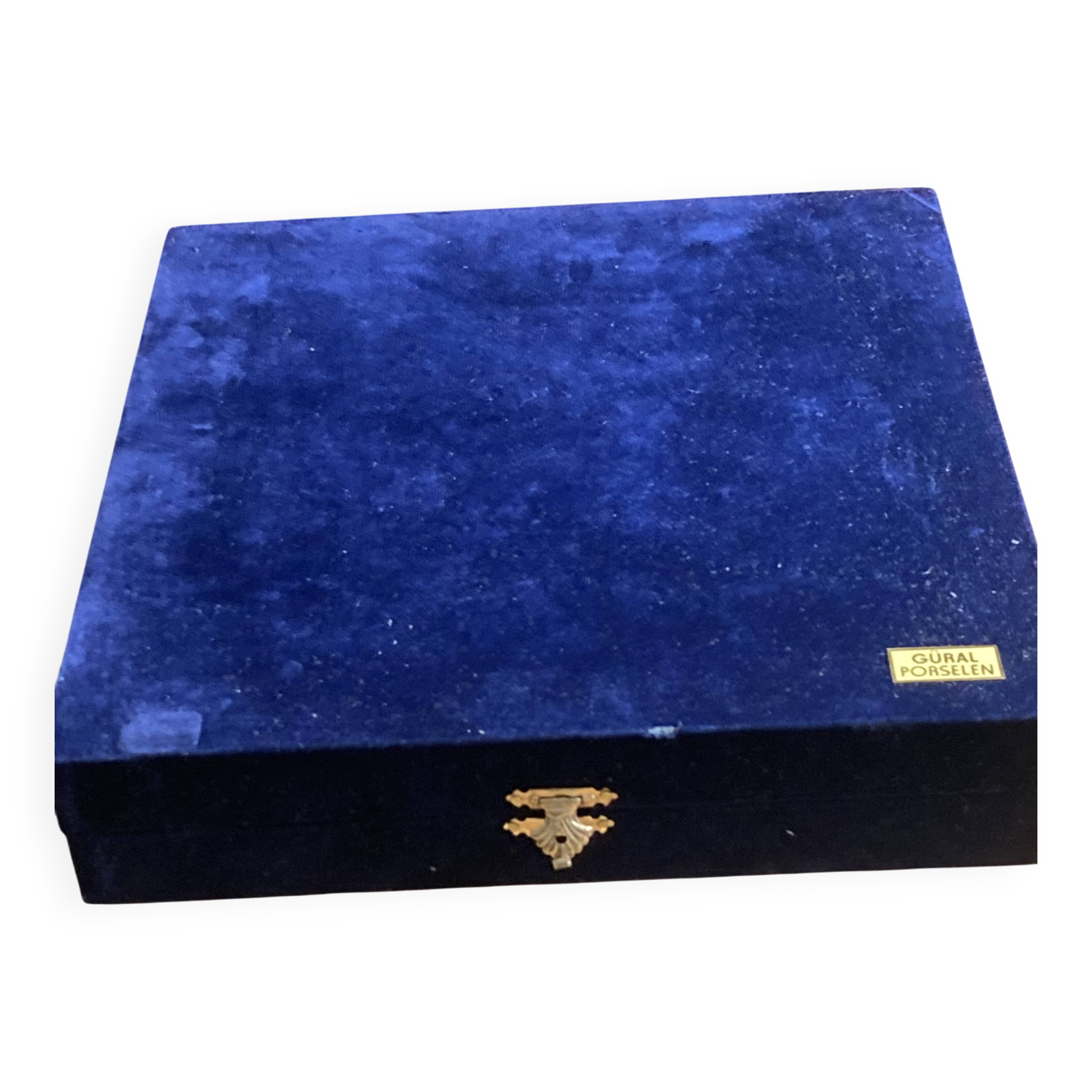 Decorative plate Güral Porselen – Turkish porcelain – Silver metal frame