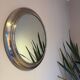 Miroir rond en métal , Italie années 1970