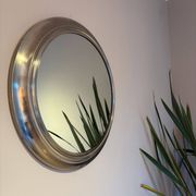 Round metal mirror, Italy 1970s