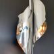 Large Chrome Lamp 3 Lights Space Age Italy 70's Dlg Reggiani