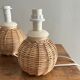 Pieds de lampes de chevet boule en rotin tressé