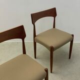 Chaises de salle à manger en teck de Midi par Bernard Petersen années 1960