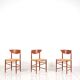 Ensemble de 4 chaises de salle à manger "316" par Hvidt & Molgaard-Nielsen en teck