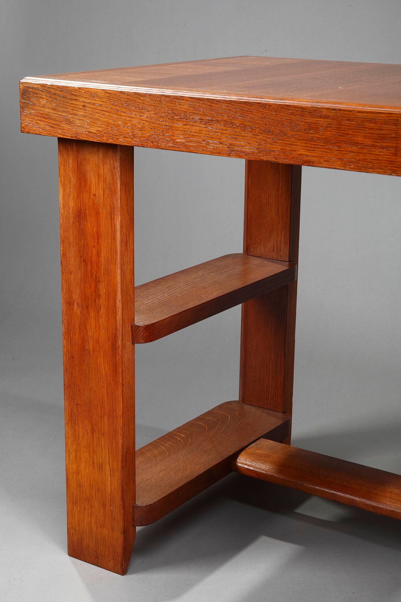 50s oak office by Pierre Bloch and Charles Dudouyt