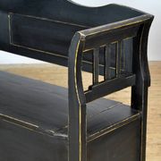 Antique pine drop-top bench, 1900s