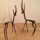 Duo gazelle brass African art