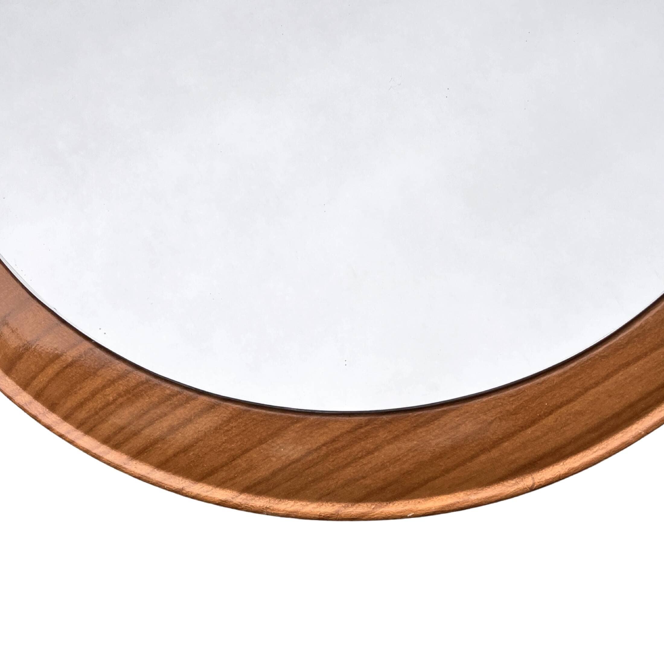 Round wall mirror, veb spanplattenwerk gotha germany, 1970s.