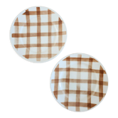 Duo dessert plates model tablecloth Moulin des loups