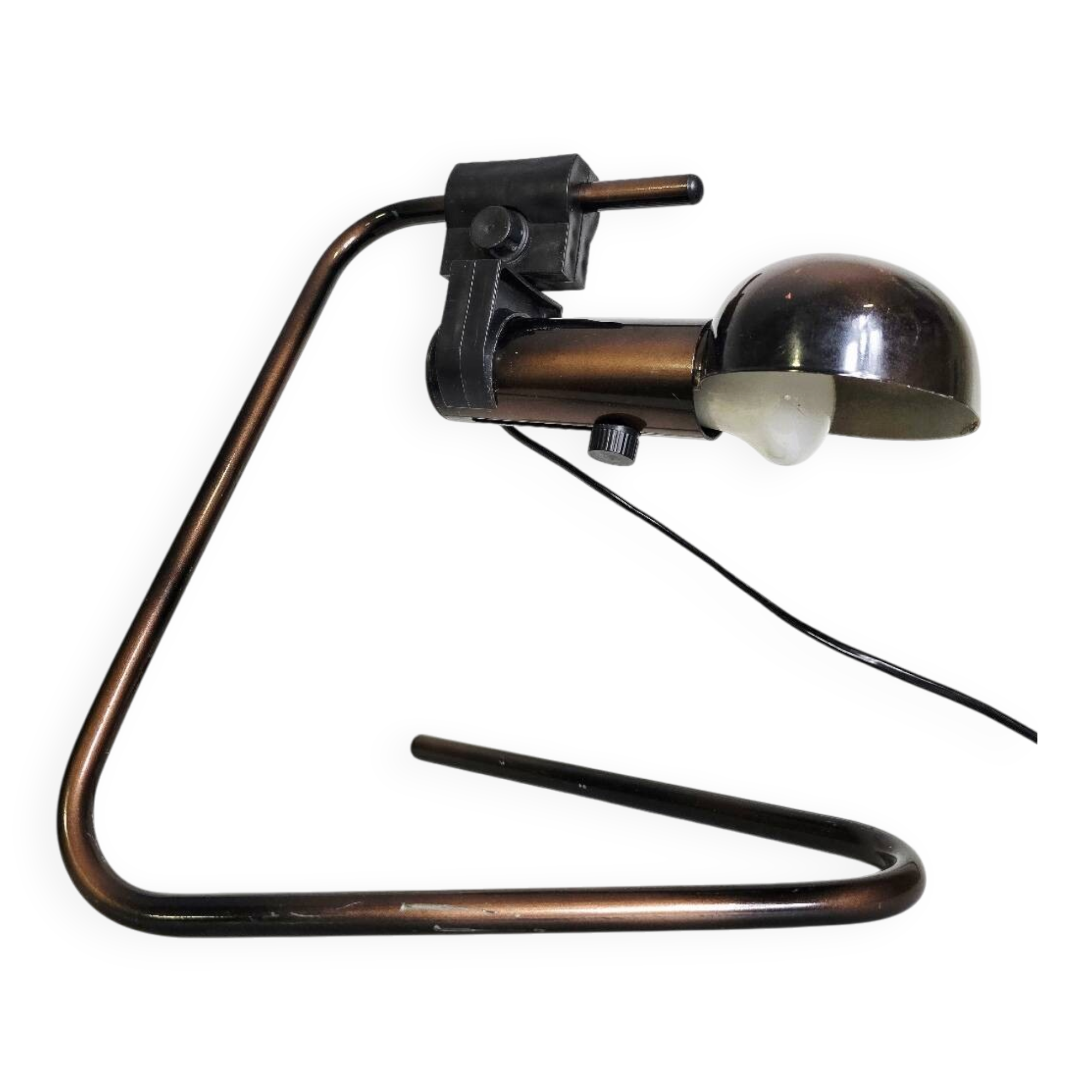 Lampe de table ajustable en bronze des années 80
