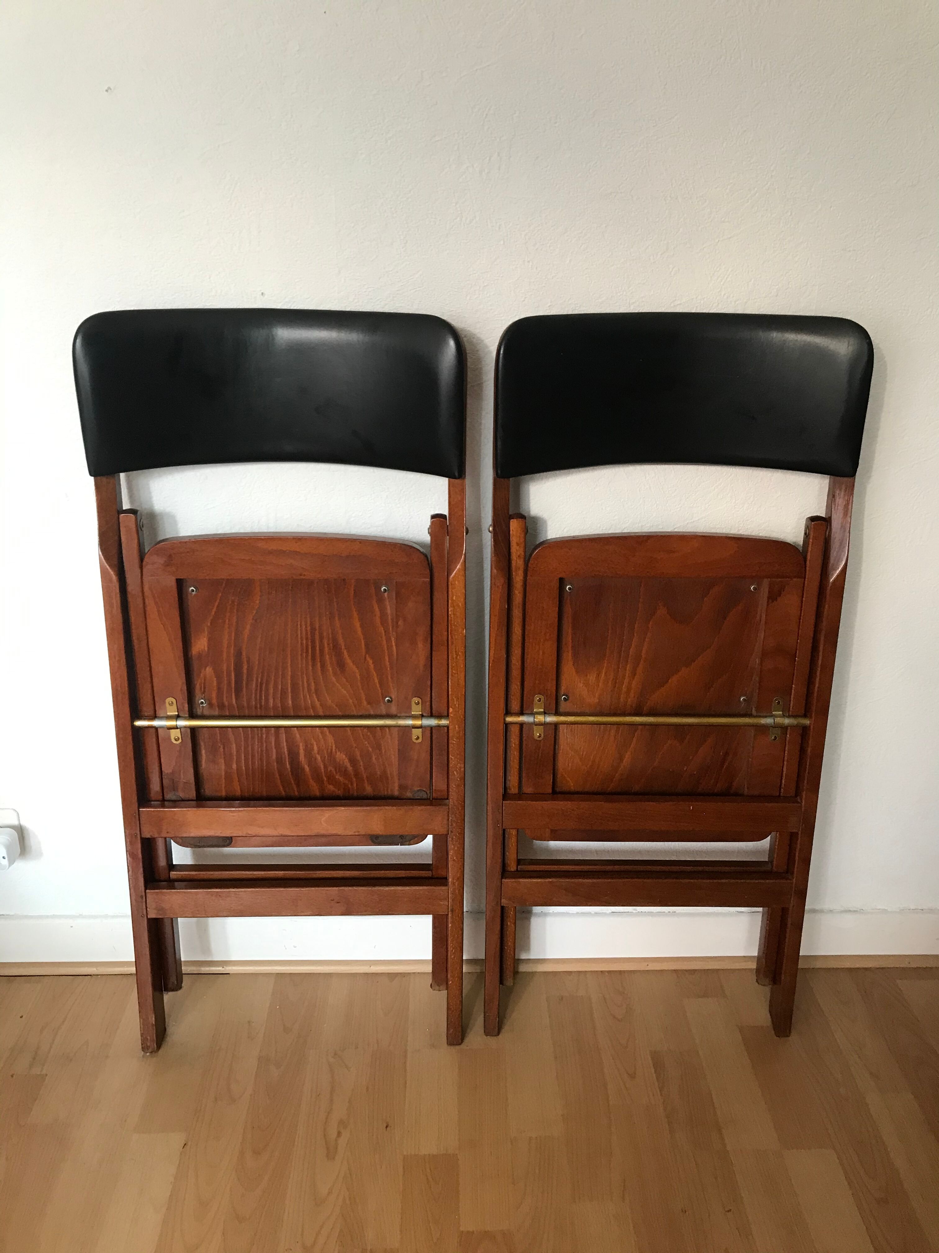 Pair of folding Scandinavian chairs
