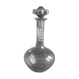 Carved glass decanter late XIX, early XX