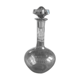 Carved glass decanter late XIX, early XX