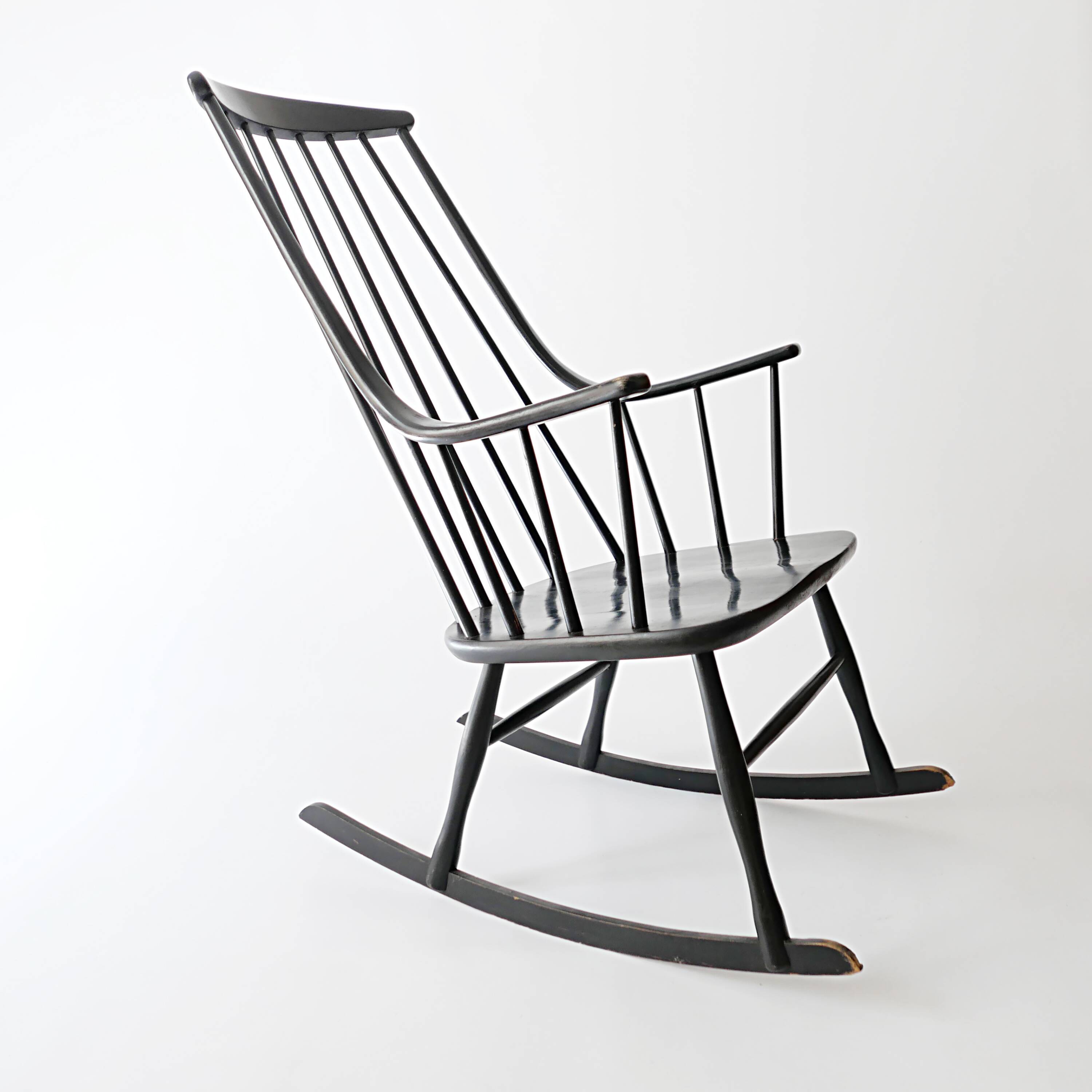 Rocking chair Lena Larsson Scandinavian design 1960 for Nesto