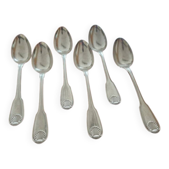 Christofle - Set of 6 Vendôme table spoons in silver-plated metal
