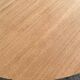 Table à manger scandinave ronde extensible décapée en teck brut 1950