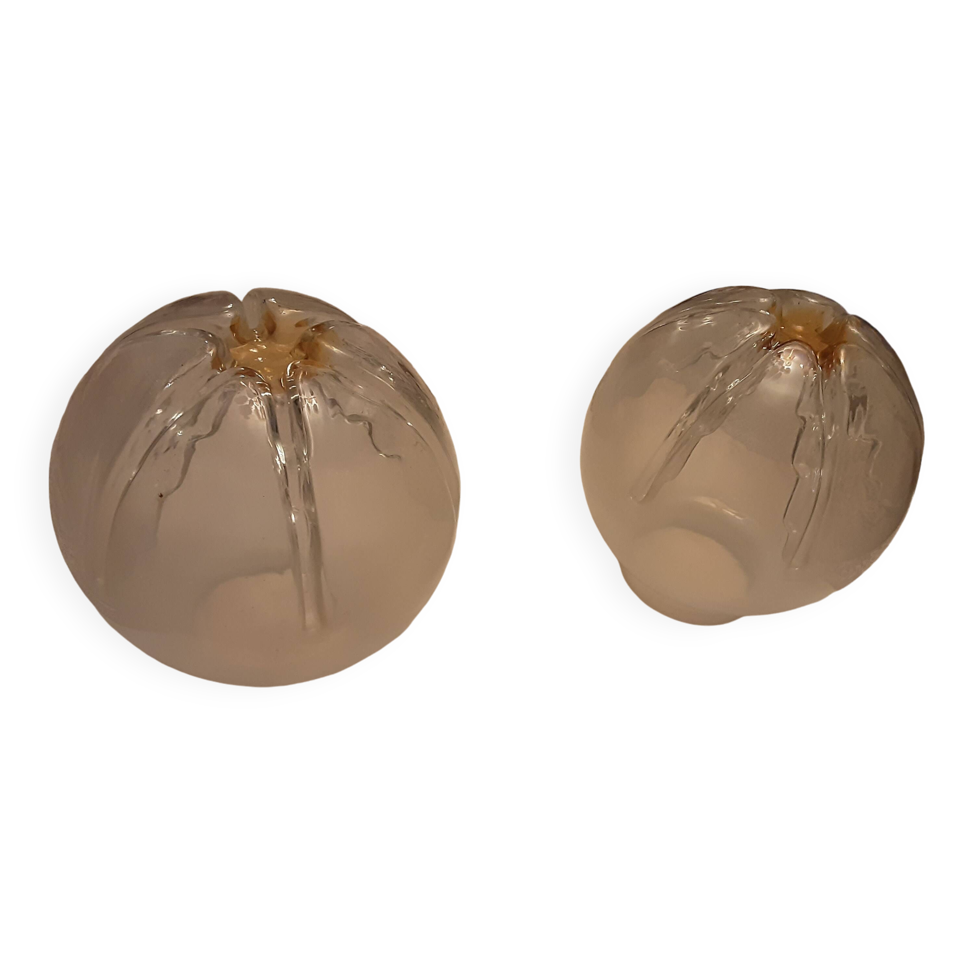 2 globes wall lights murano glass