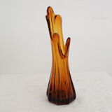 Yellow soliflore vase in 1920s glass paste