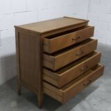 Scandinavian chest of drawers 1960 light oak clean and solid