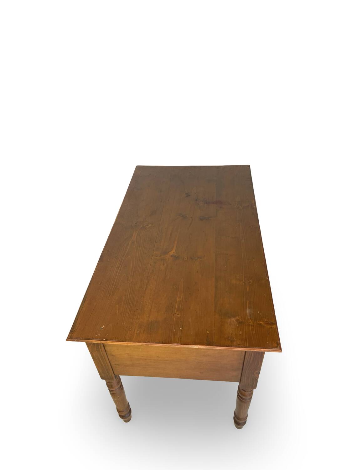 Italian pine wood centre writing desk from the 1960s, a reproduction o
