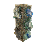 Vintage brutalist glass wall lamp, 1960s