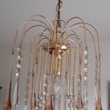 Chandelier with tassels, waterfall in water drops