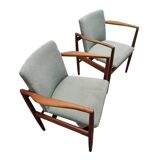 Set of 2 Danish teak dining chairs/armchairs