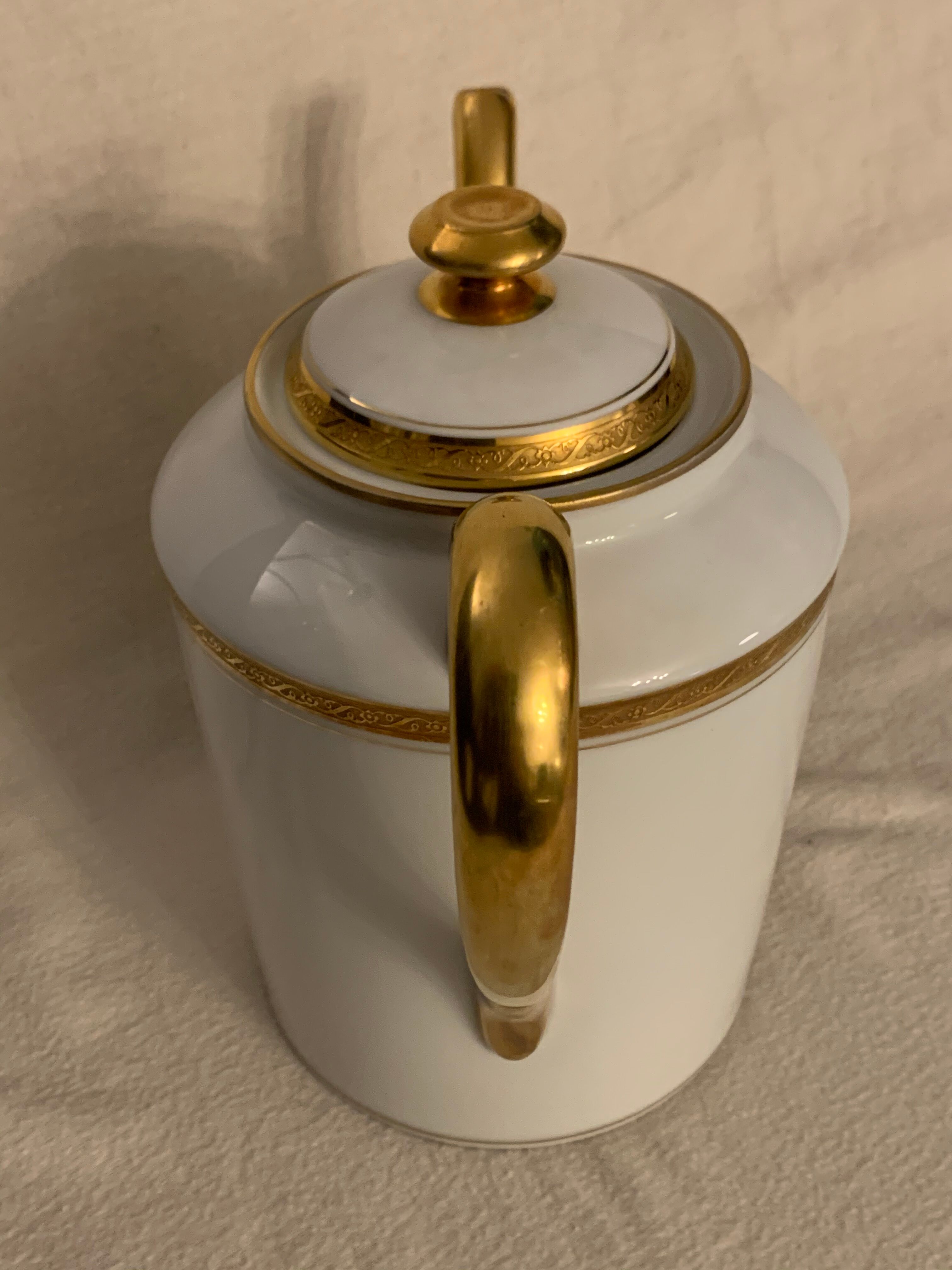 Pourer, teapot or coffee maker, and milk pot Jammet Seignolles Limoges