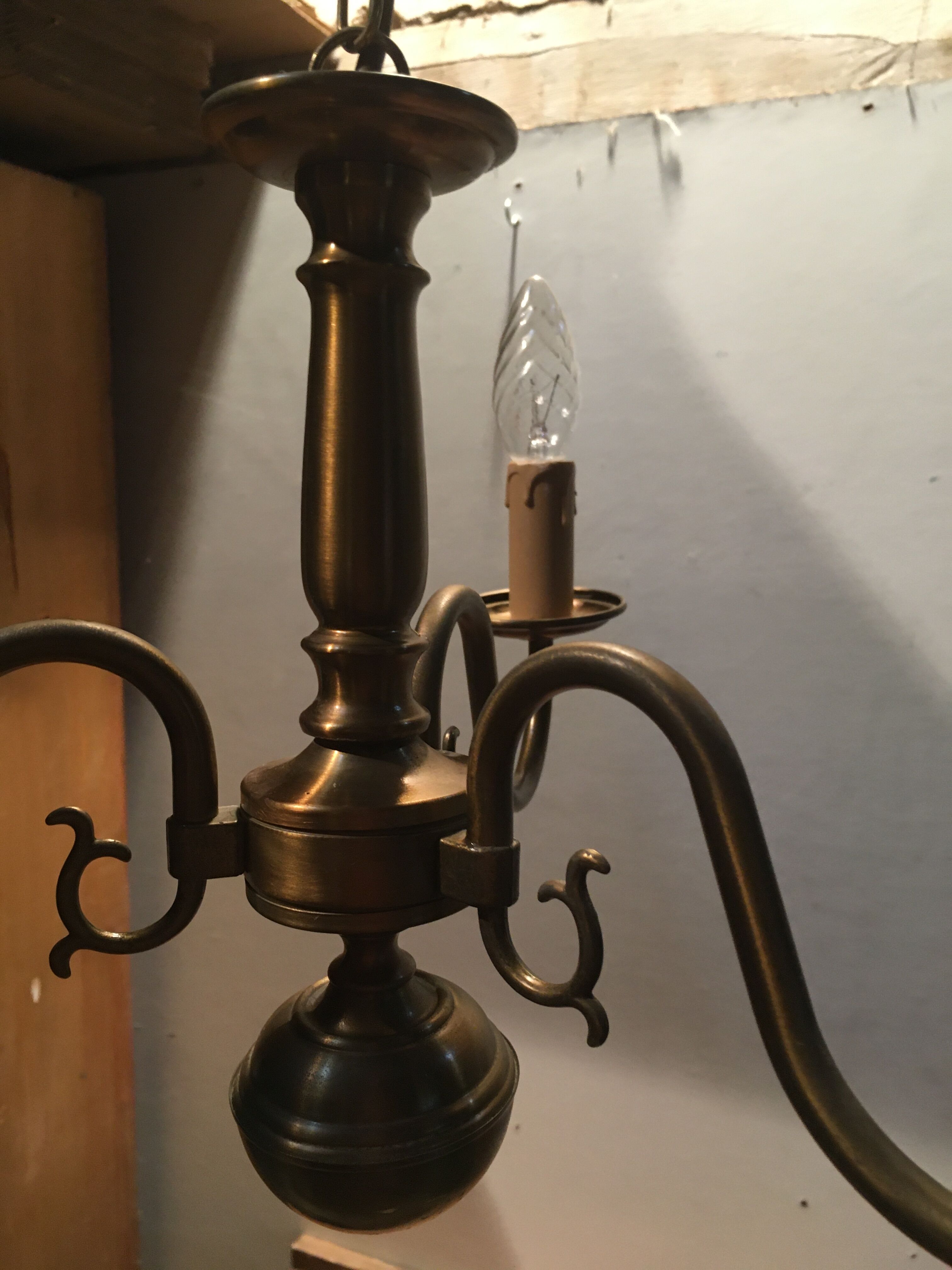 Brass chandelier 3 branches