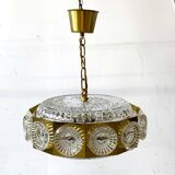 Crystal pendant lamp, designed by Carl Fagerlund, Sweden 1960s, vntg, mid-c modern