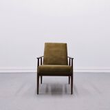 1960 Henryk Lis Mid Century Armchair in Forest Green Velvet