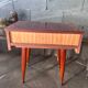 Pair of bedside or night tables in lacquered mahogany with compass feet