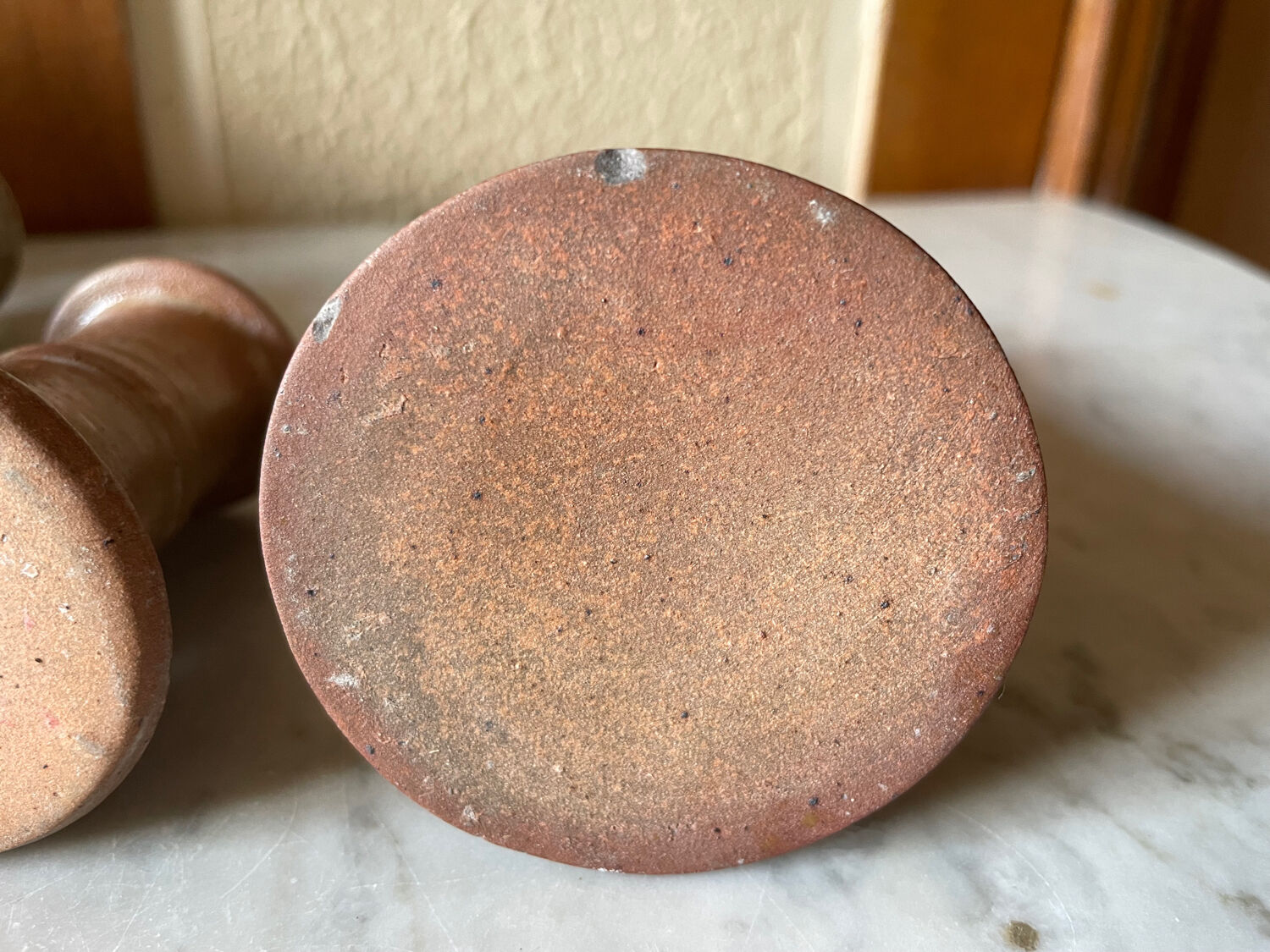 Vintage stoneware candlesticks